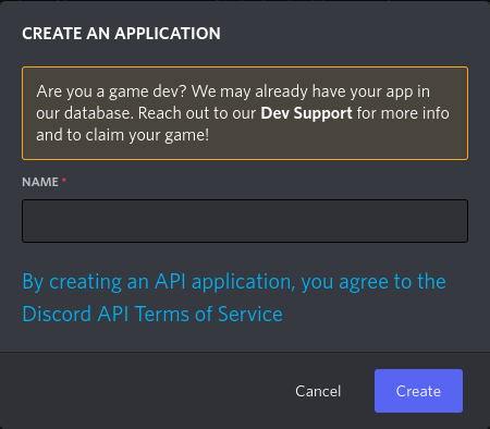 The new application form filled in.
